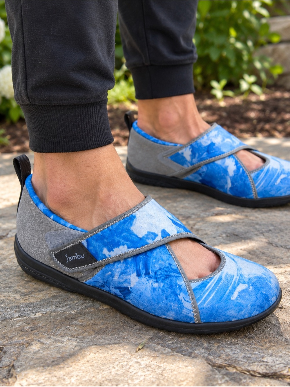 Jambu Millie Eco Vegan walking shoe 7.5W comfort casual abstract blue tie dye